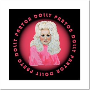 dolly parton circle pink Posters and Art